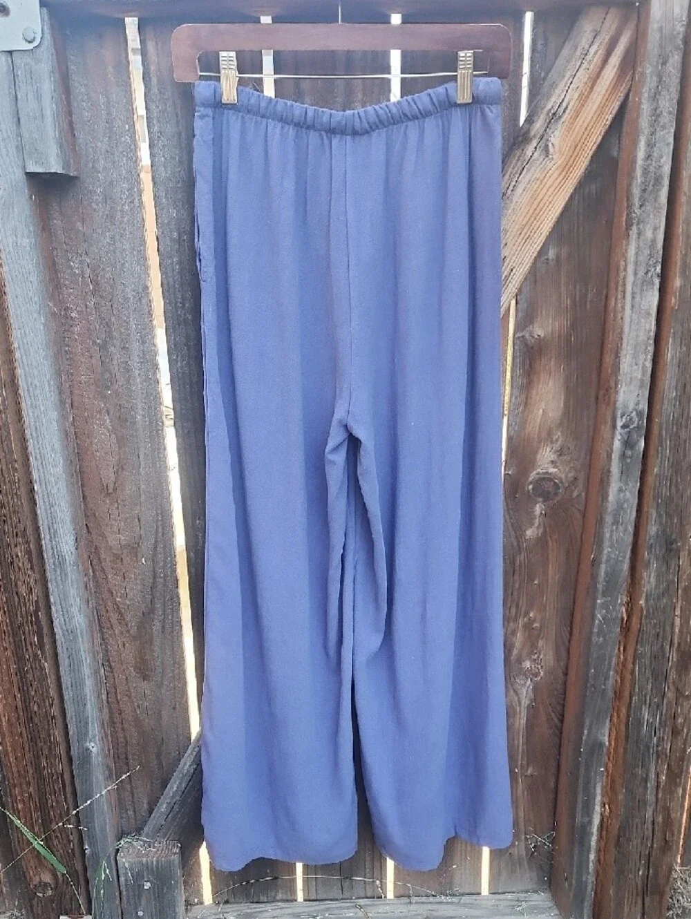 New Women's Wide-Leg Drawstring Pants - Blue - Picture 4 of 10
